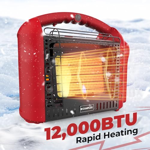 Red 12000 BTU Portable Propane Heater D4273