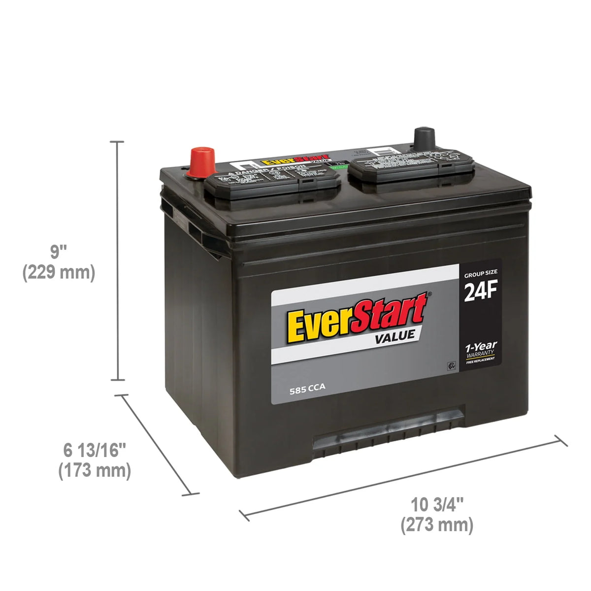 Group Size 24F 12 Volt Lead Acid Automotive Battery X6819