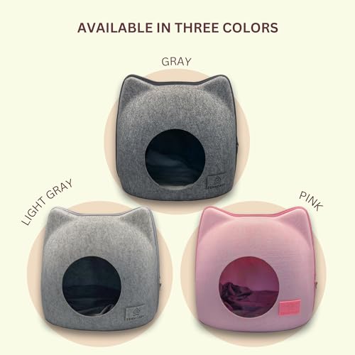 Cat wool cave bed grey U414000