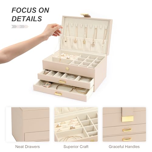White 6 in 1 Stackable Jewelry Organizer Trays G647