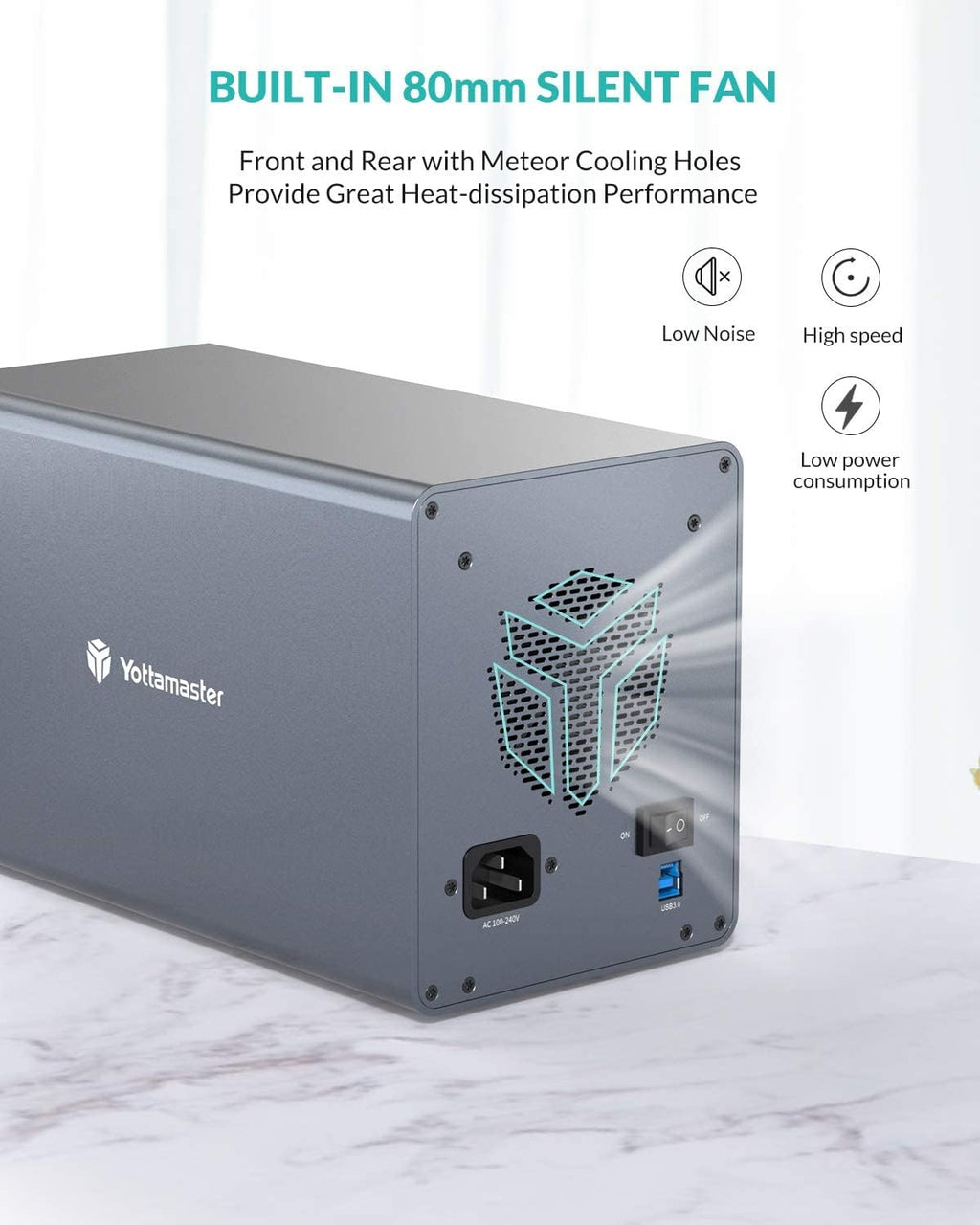 4 Bay Aluminum Alloy 2.5/3.5 Hard Drive Enclosure E6430