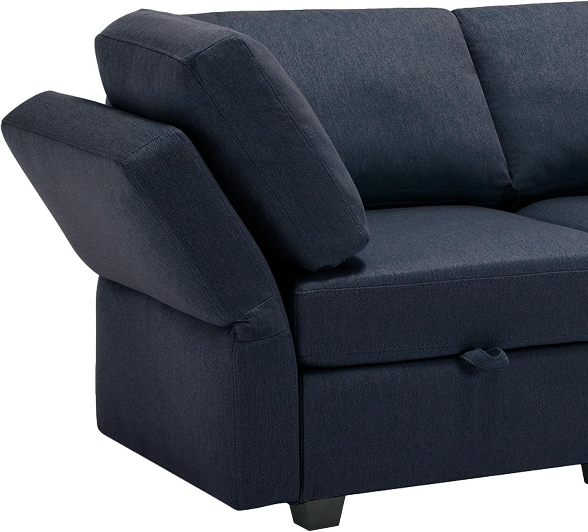 Blue Modular Sectional Sofa with Ottoman O957629