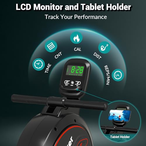 Magnetic Rowing Machine with LCD Monitor N121