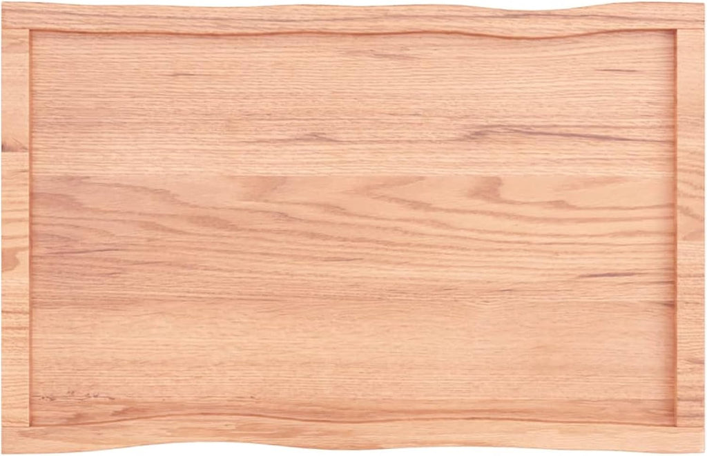 Treated Solid Wood Live Edge Table Top 39.4in x 23.6in J31946