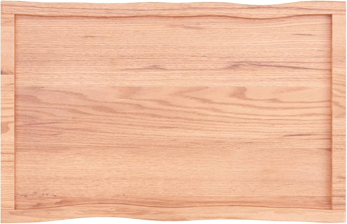 Treated Solid Wood Live Edge Table Top 39.4in x 23.6in J31946