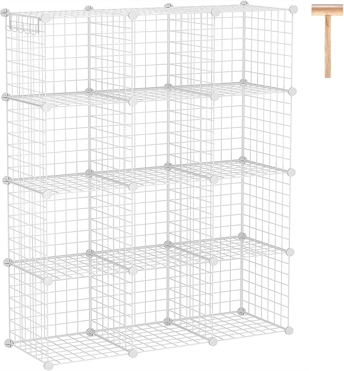 12-Cube Black Wire Cube Storage Organizer Q674