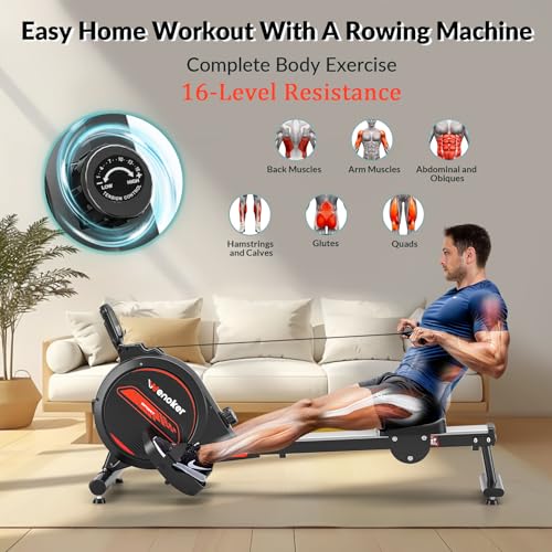 Magnetic Rowing Machine with LCD Monitor N121