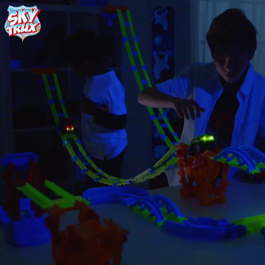 46 Pcs Glow in The Dark Race Car Track Set L29152
