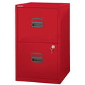Red Two Drawer Steel Filing Cabinet F923428