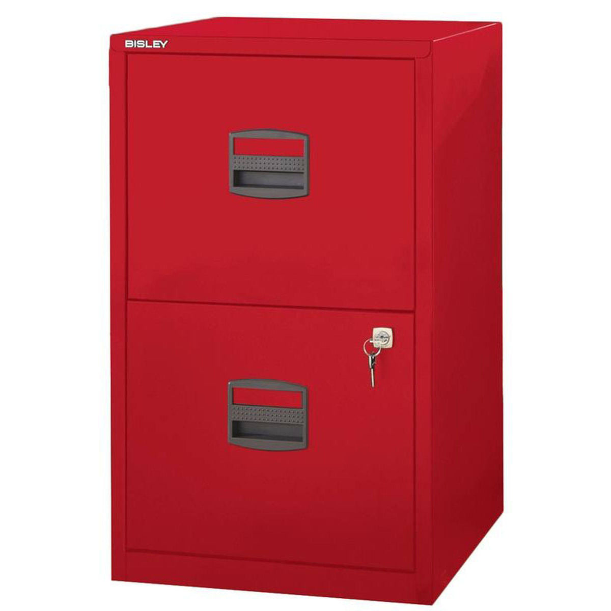 Red Two Drawer Steel Filing Cabinet F923428