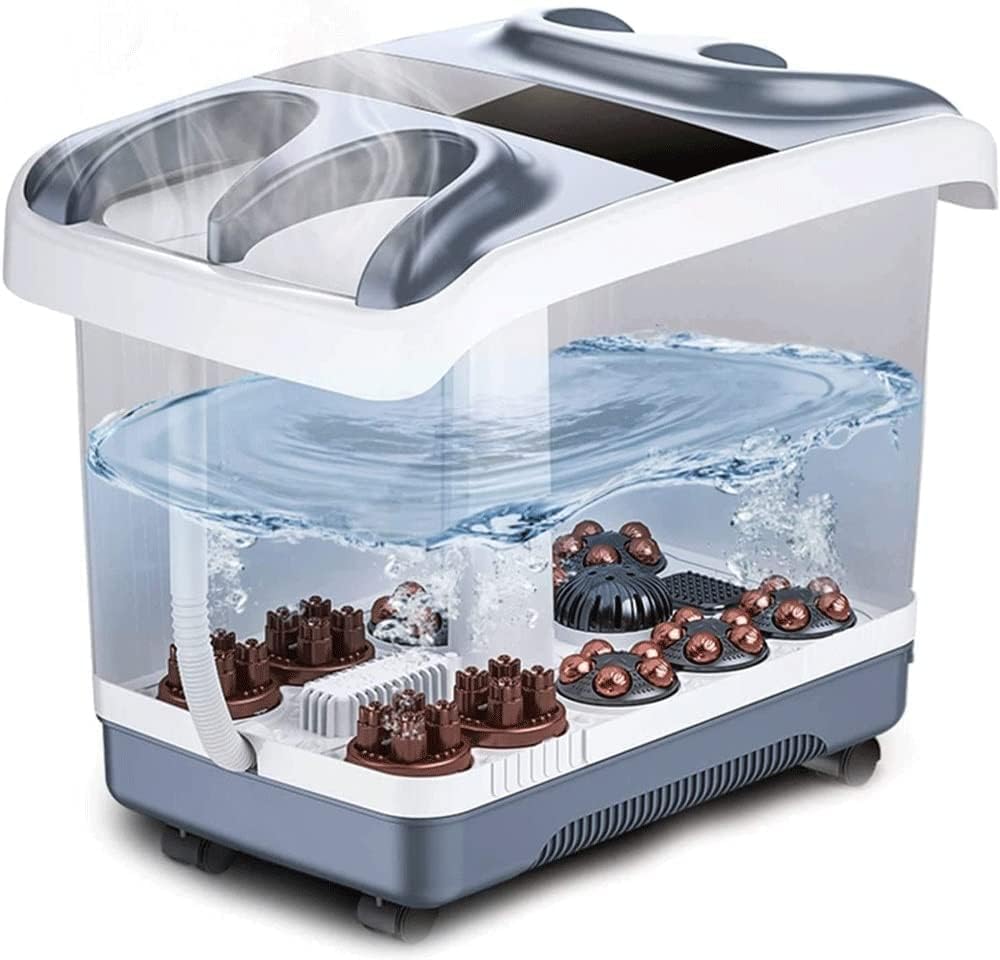 Foot Spa Bath Massager with Heat, Bubble Jets and 6 Electric Long Massage Rollers B46379