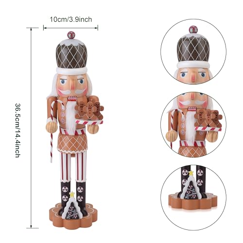 14.4 Inch Wooden Christmas Nutcracker Figure S9446