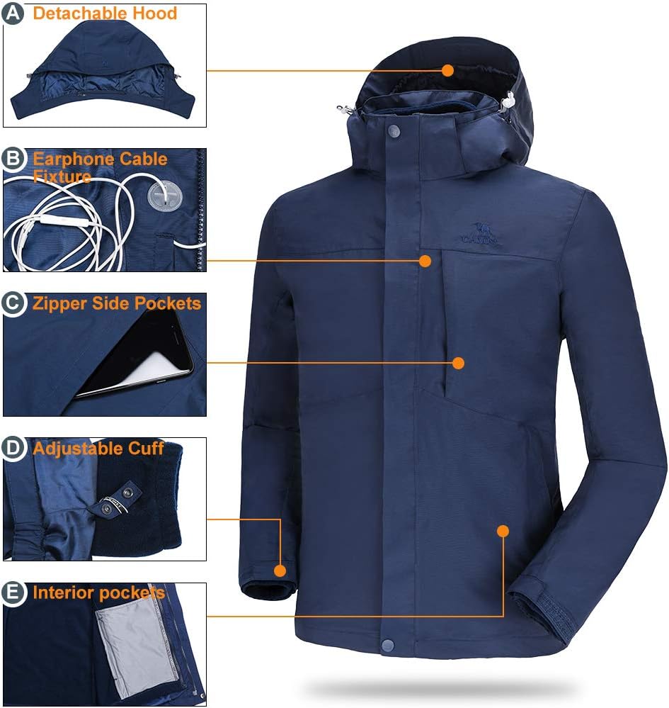 3 in 1 Waterproof Winter Ski Jacket E888