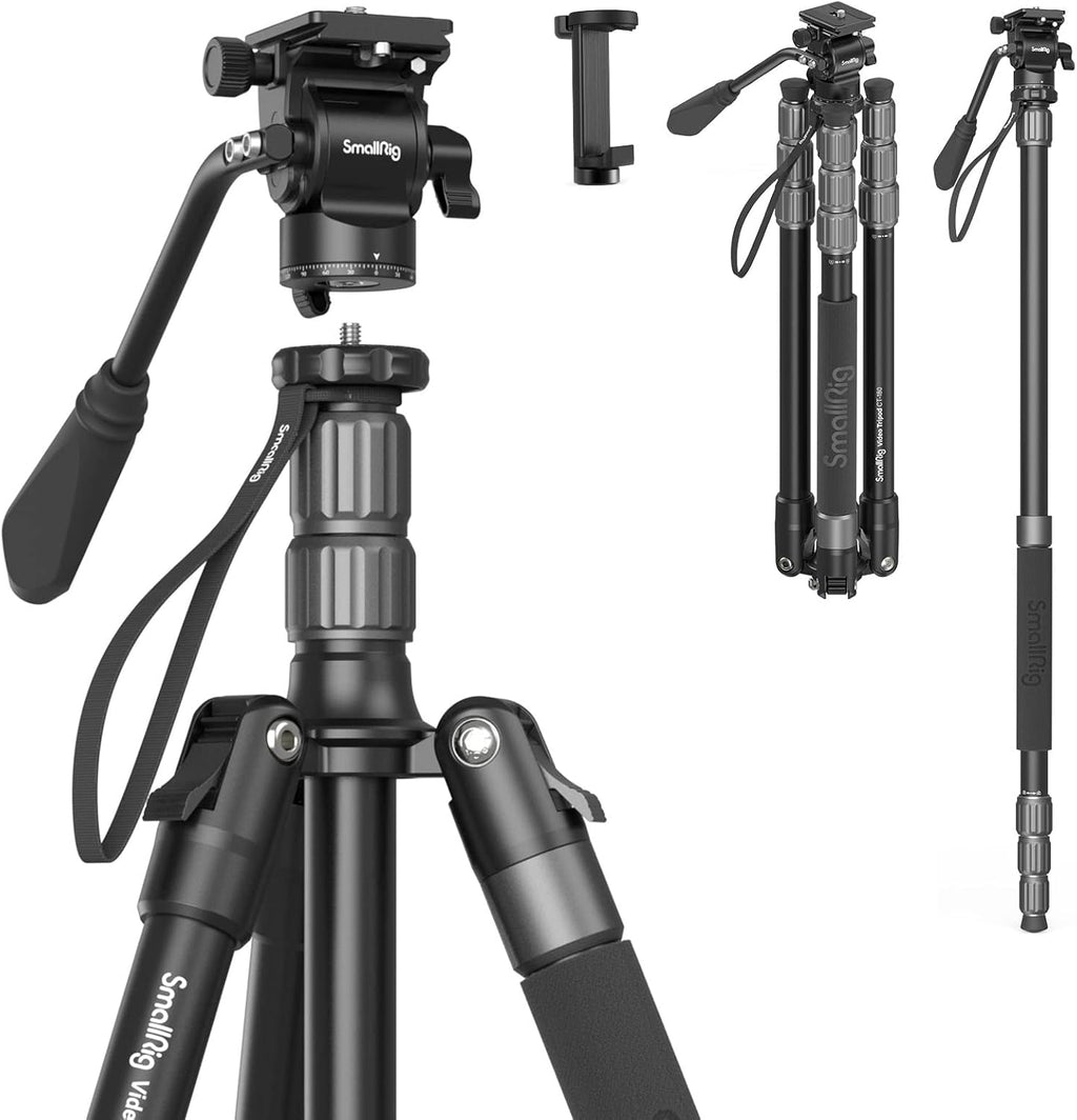 Aluminum Video Tripod Monopod with Fluid Head X549