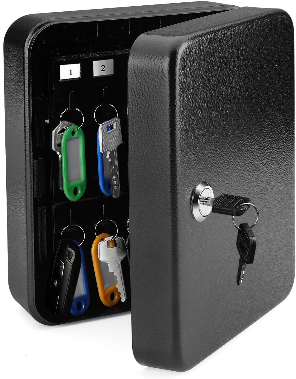 Wall Mount Key Lock Box with 40 Key Holder Organizer (Gray) L2650