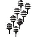 Low Voltage Cast Aluminum Path Light, Black, 8 Pack X5023