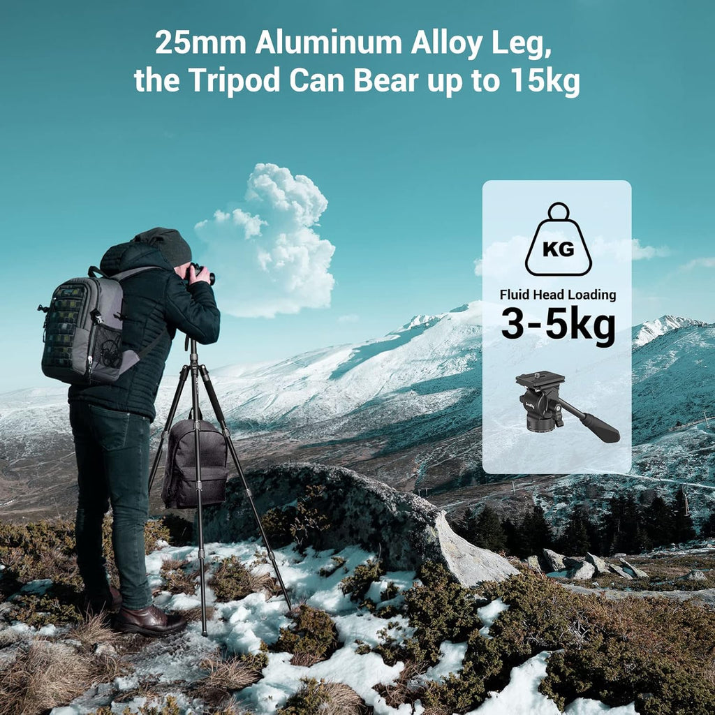 Aluminum Video Tripod Monopod with Fluid Head X549
