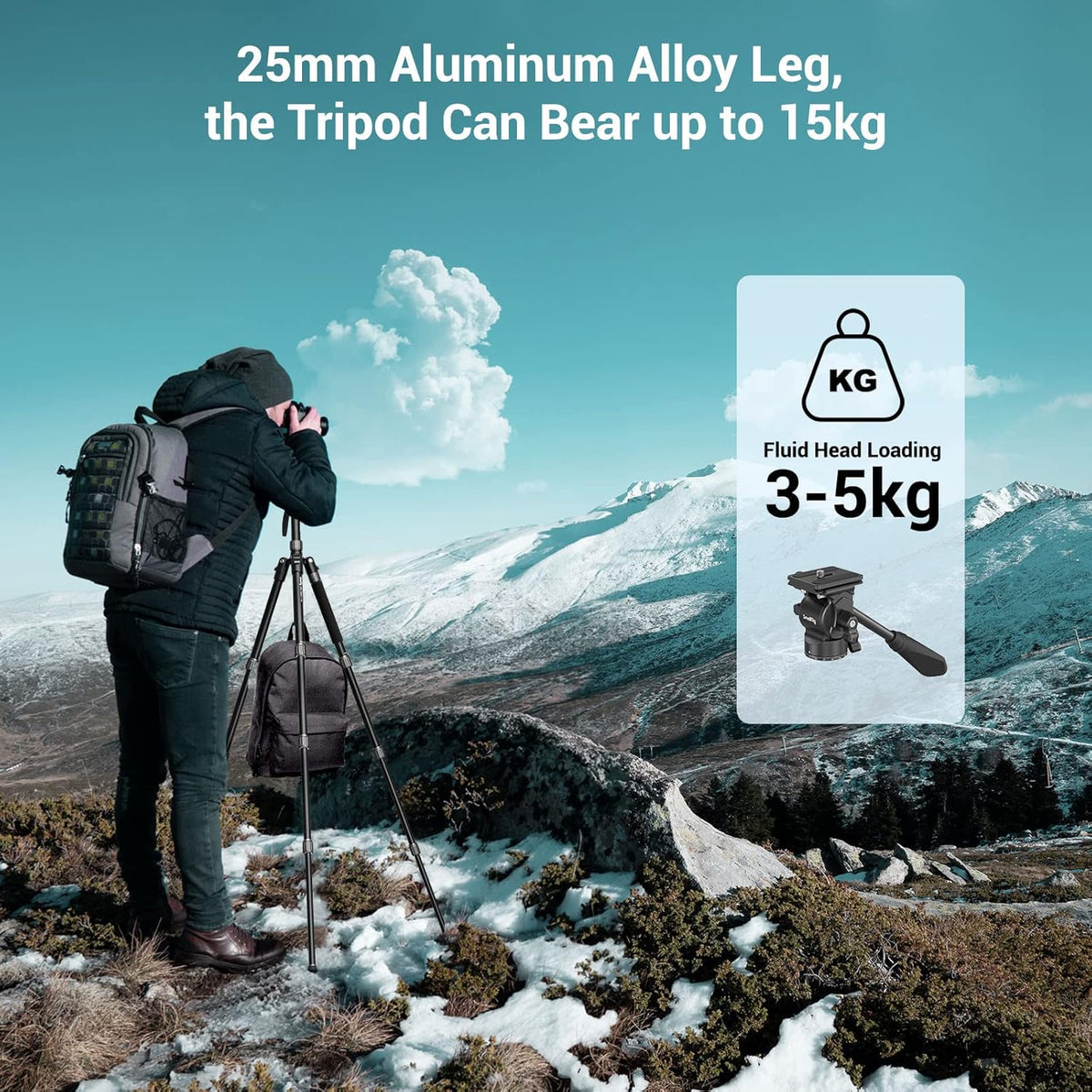 Aluminum Video Tripod Monopod with Fluid Head X549