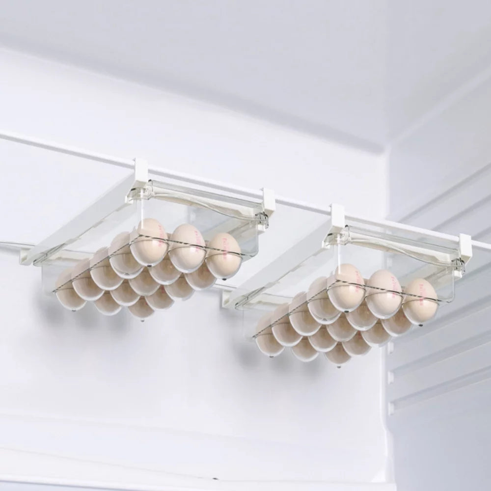 Transparent Refrigerator Egg Tray with Handle Y60973