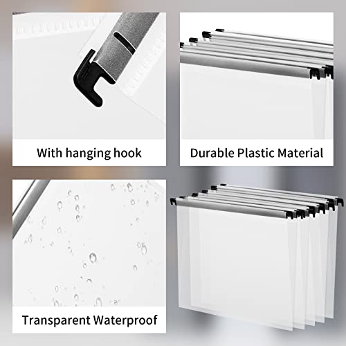 Clear Plastic Hanging File Folders (20, Transparent) E758326