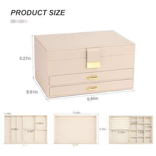 White 6 in 1 Stackable Jewelry Organizer Trays G647