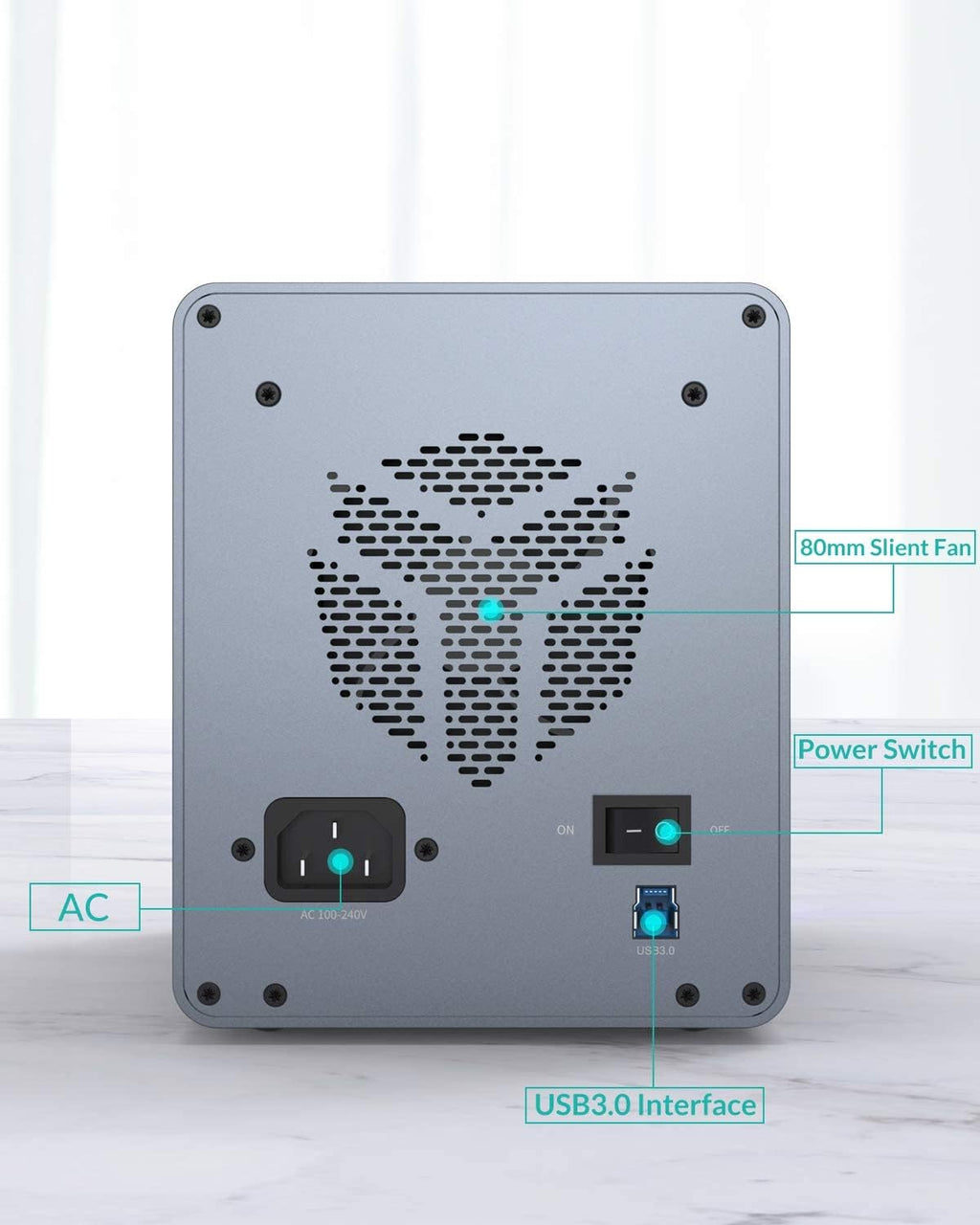 4 Bay Aluminum Alloy 2.5/3.5 Hard Drive Enclosure E6430