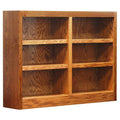 Double Wide Bookcase 12 Shelves Dry Oak J38177
