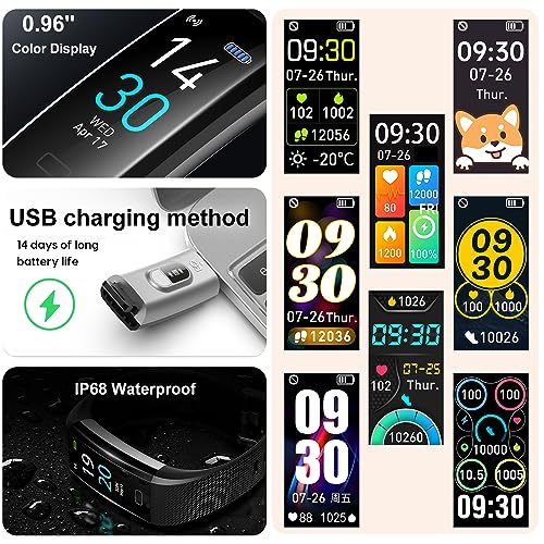 Fitness Tracker with Heart Rate Monitor, IP68 J95853