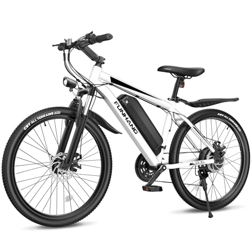 26'' 1000W Peak Electric Mountain Bike with 48V 374.4WH Removable Battery, 21-Speed F1369