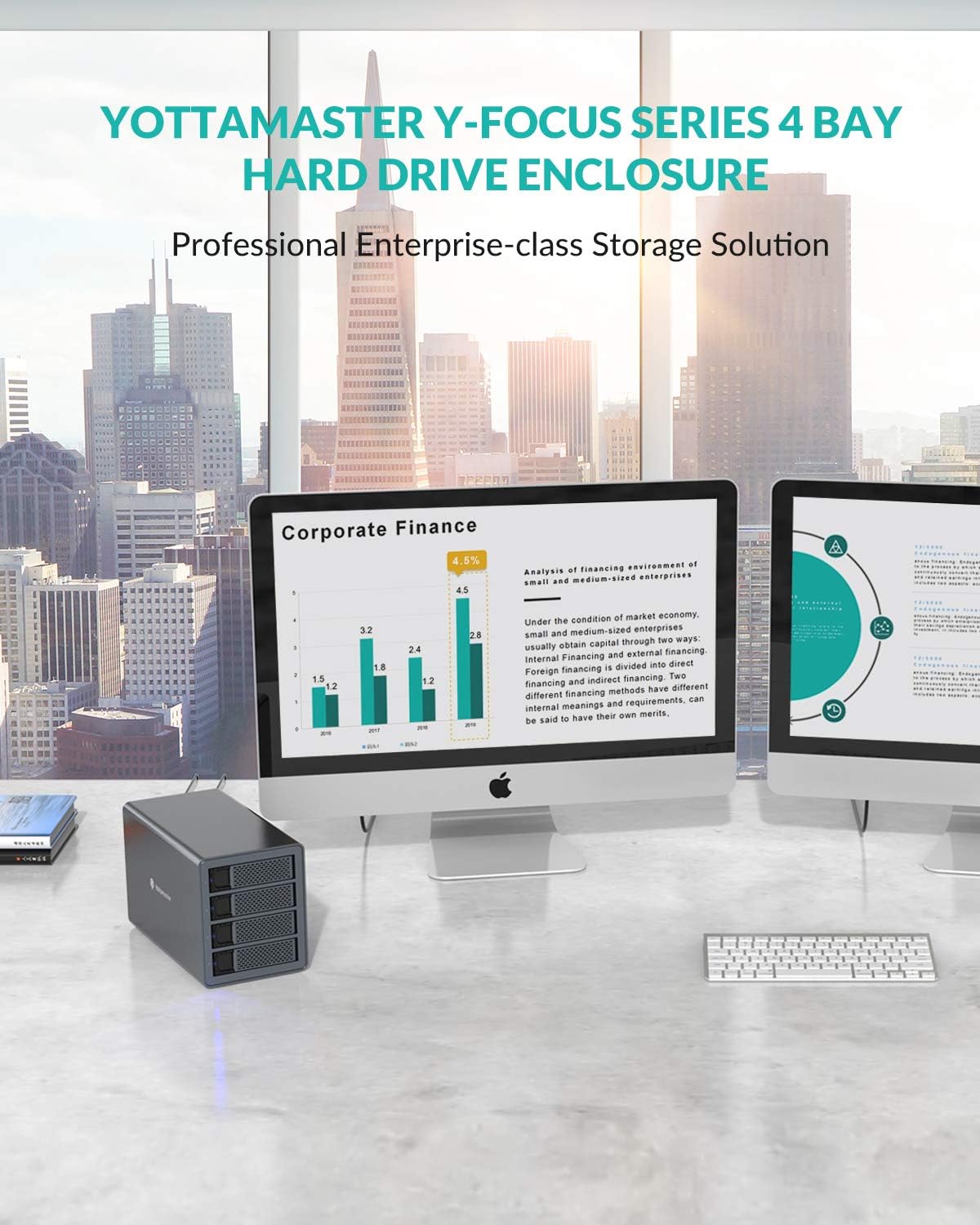 4 Bay Aluminum Alloy 2.5/3.5 Hard Drive Enclosure E6430