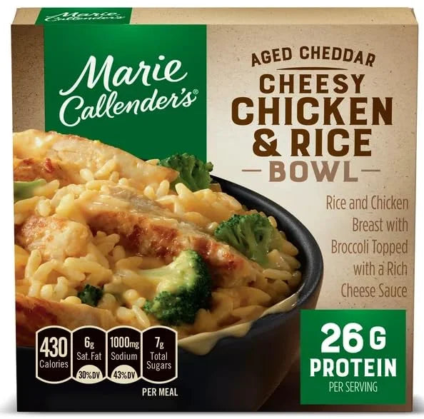 Aged Cheddar Cheesy Chicken & Rice Bowl, Frozen Meal, 12 oz, Pack of 6 M2006