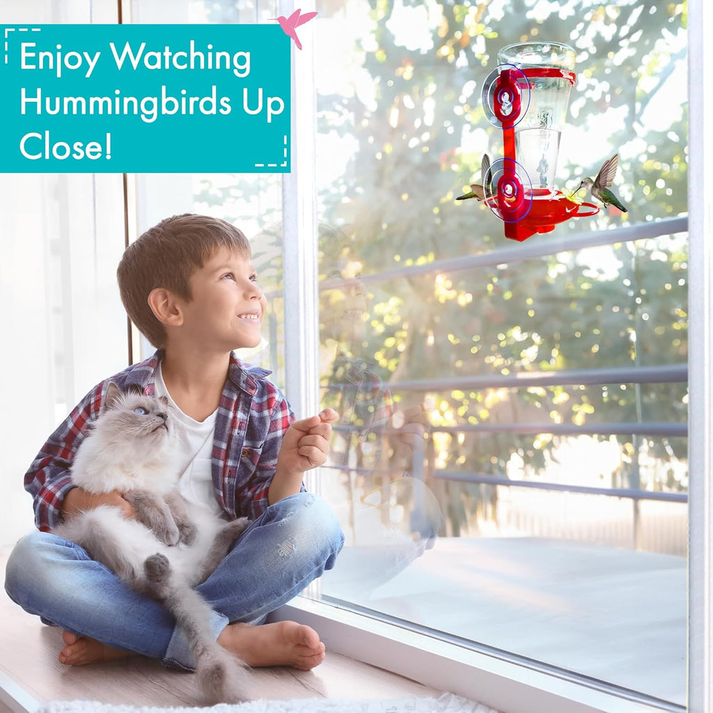 Large Capacity Plastic Window Hummingbird Feeder E8604