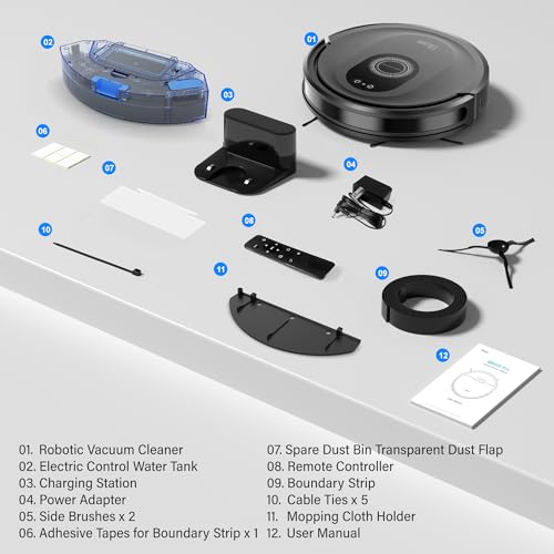 5000Pa Robot Vacuum and Mop Combo with Self-Charge O30681