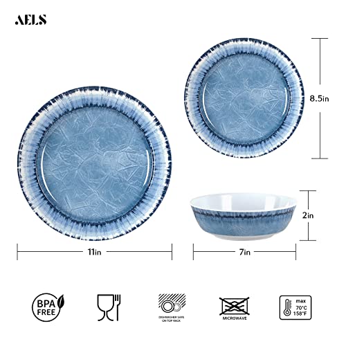Melamine Dinnerware Set of 12 Pcs, Sage Green Z608520