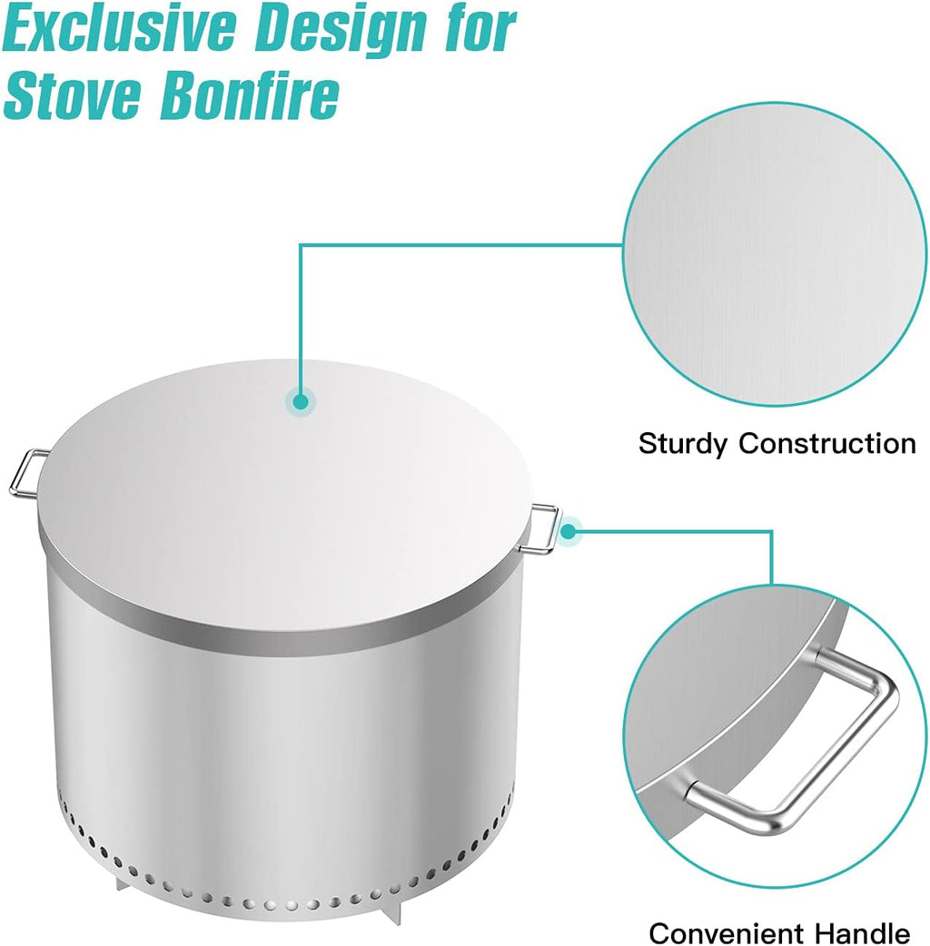 Round Fire Pit Lid with Handle N120906