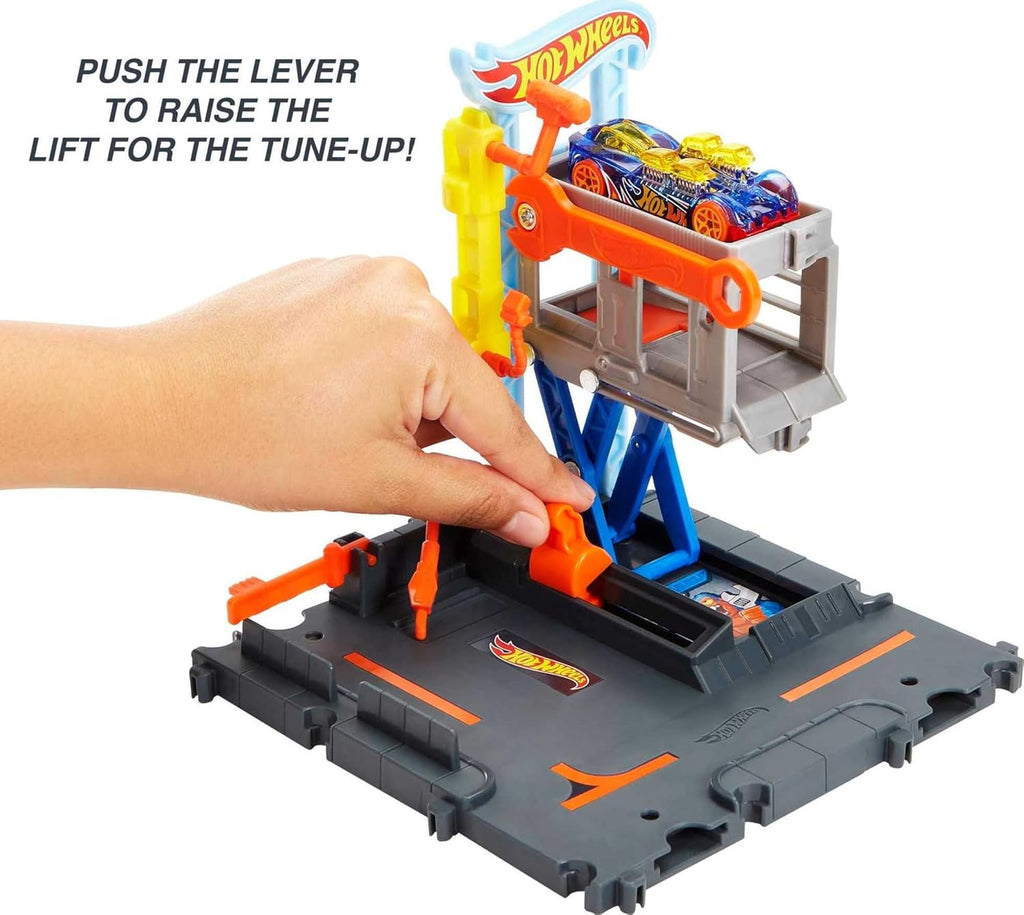 1:64 Scale Toy Car Track Set with Vehicle, Lift & Launcher T97225