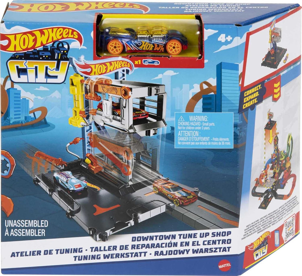 1:64 Scale Toy Car Track Set with Vehicle, Lift & Launcher T97225