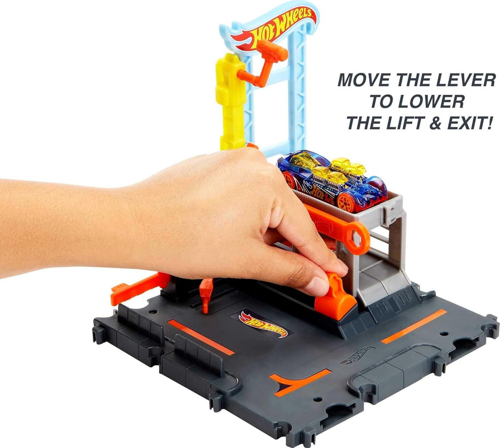1:64 Scale Toy Car Track Set with Vehicle, Lift & Launcher T97225