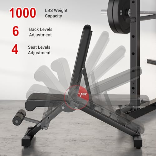 Power Cage Squat Rack with LAT Pulldown U48105