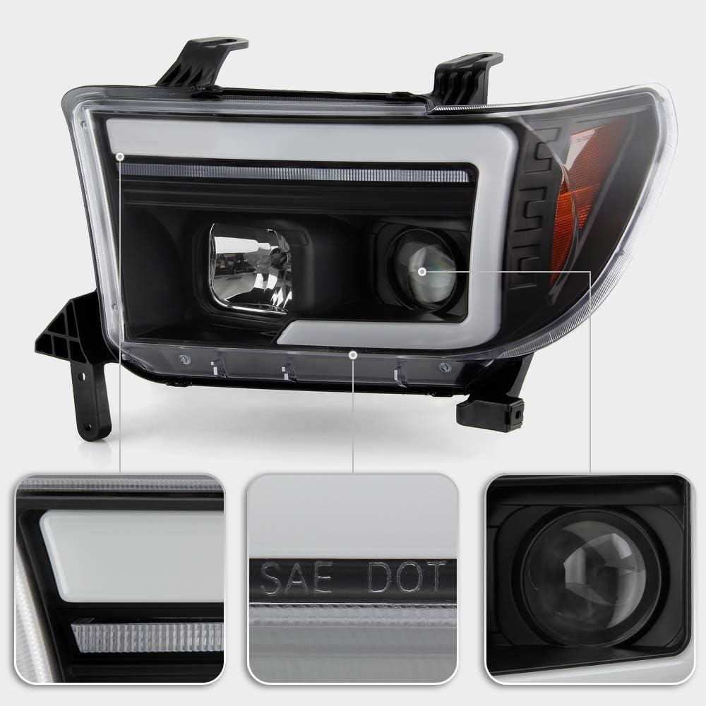 Black LED Projector Headlights U4252