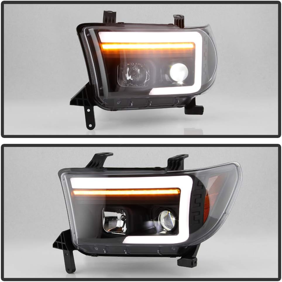 Black LED Projector Headlights U4252