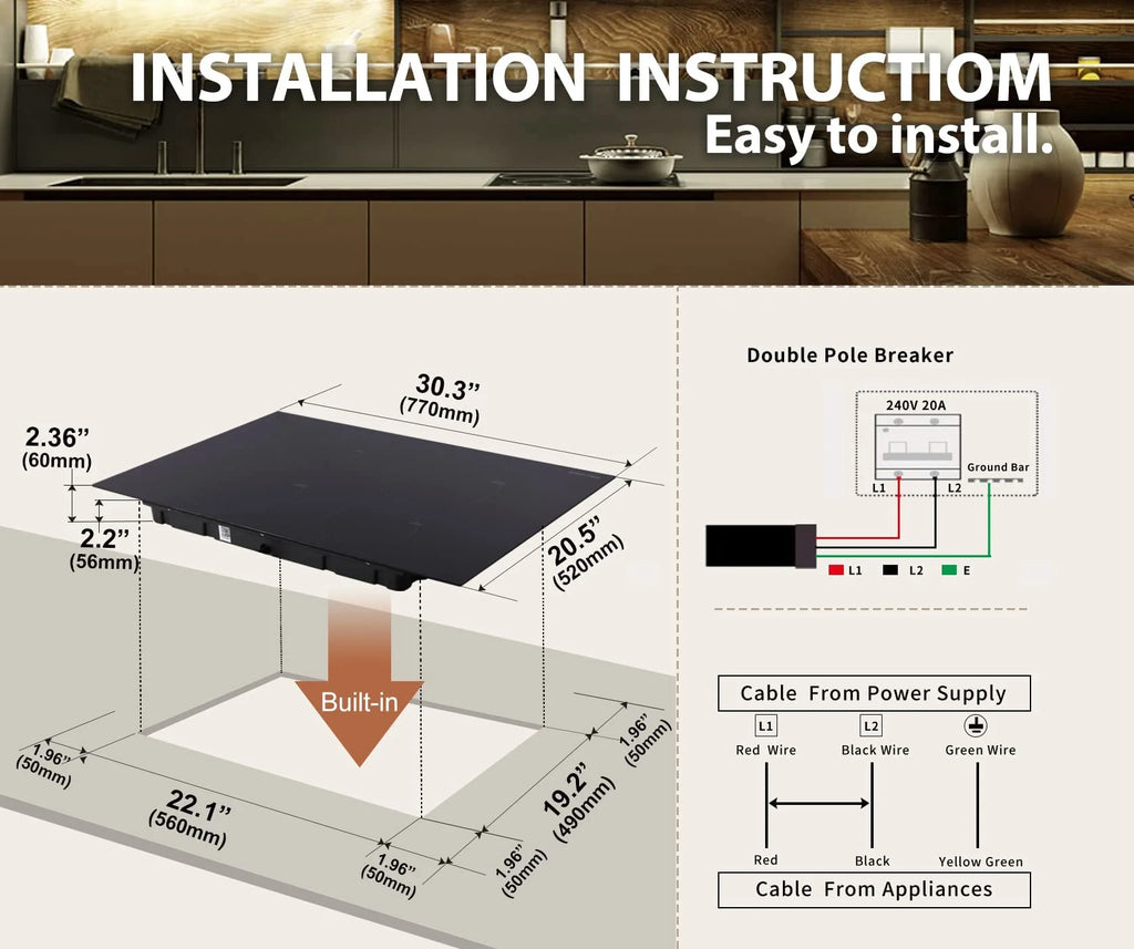 4 Burner Induction Cooktop Z1597