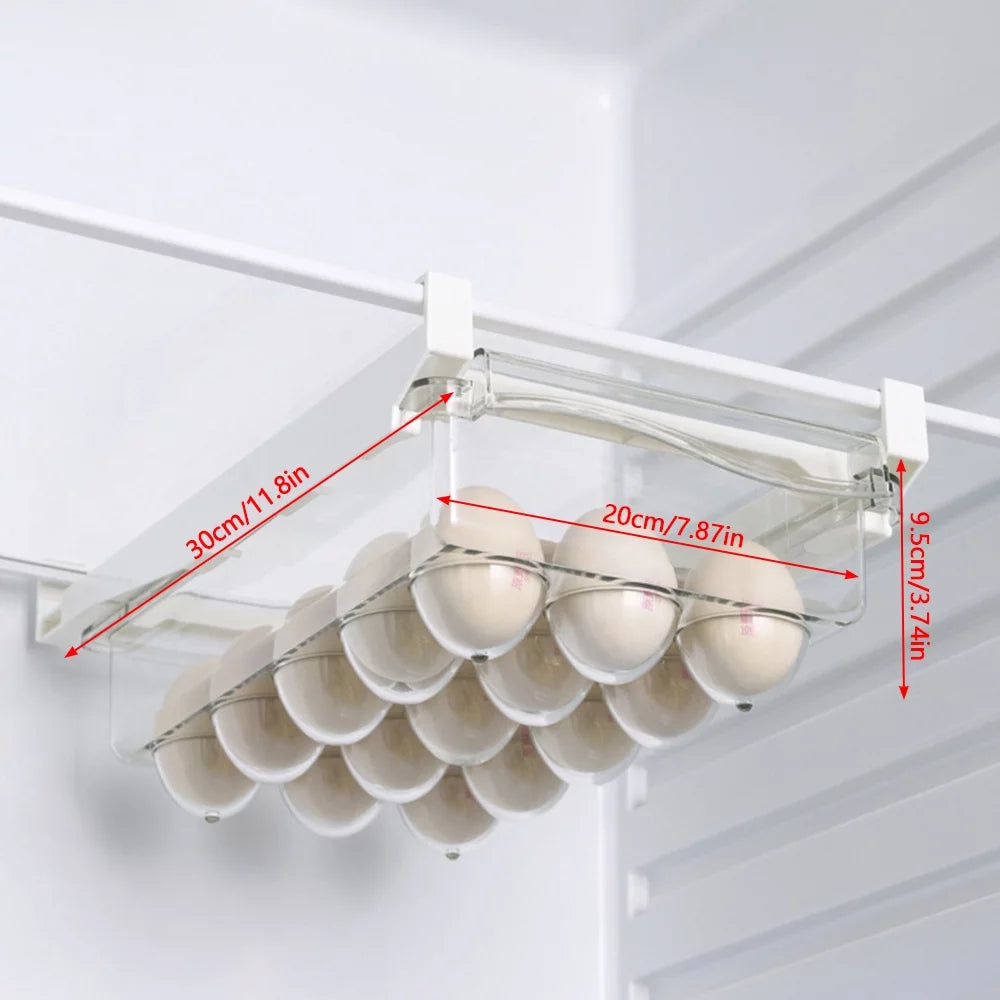 Transparent Refrigerator Egg Tray with Handle Y60973