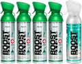 10 Liter All Natural Flavored (4 Pack) and 5 Liter Eucalyptus Flavored (1 Pack) Supplemental Canned Oxygen Bottle with Mouthpiece H335309