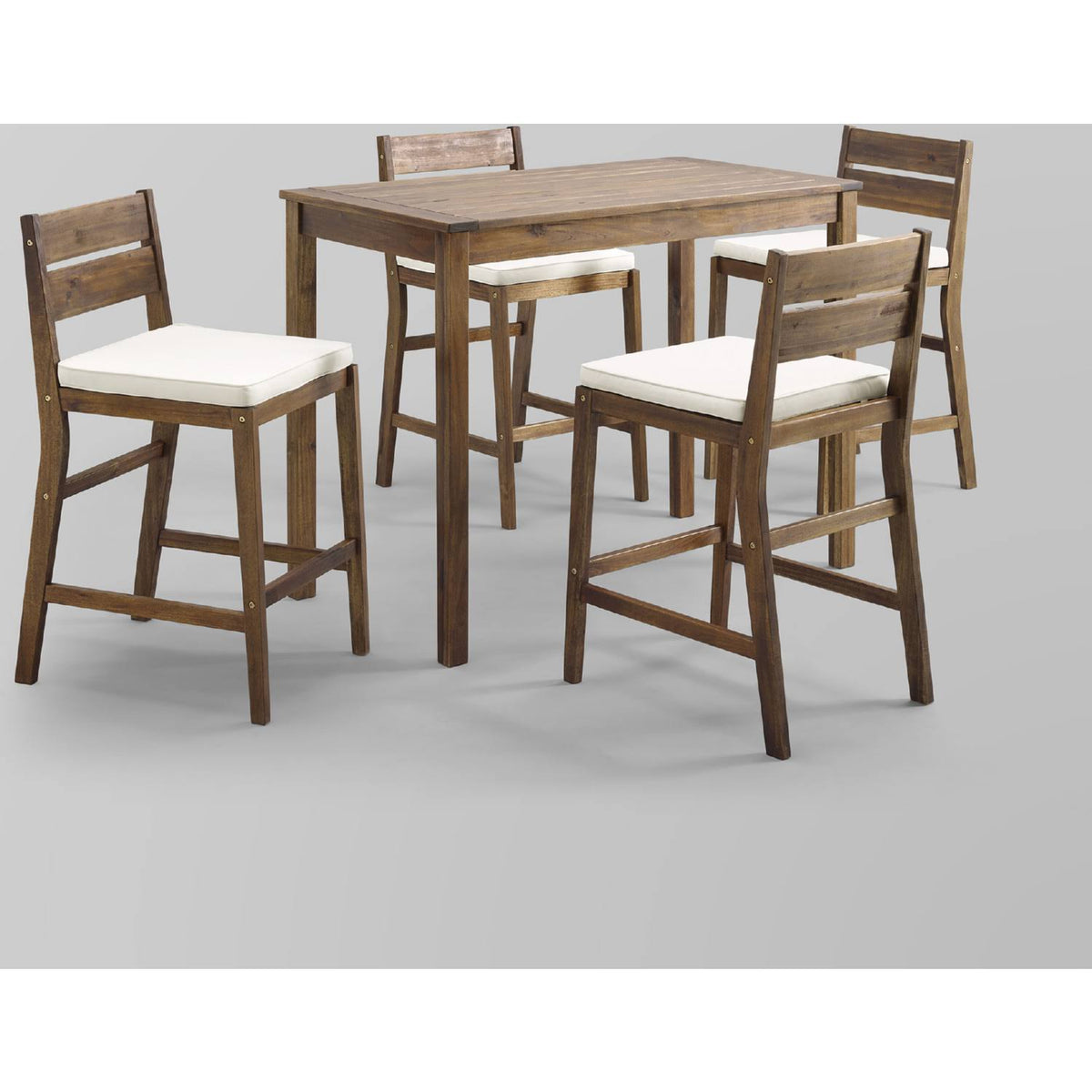 5-Piece Acacia Counter Height Dining Set C6280