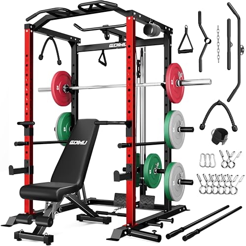 Power Cage Squat Rack with LAT Pulldown U48105
