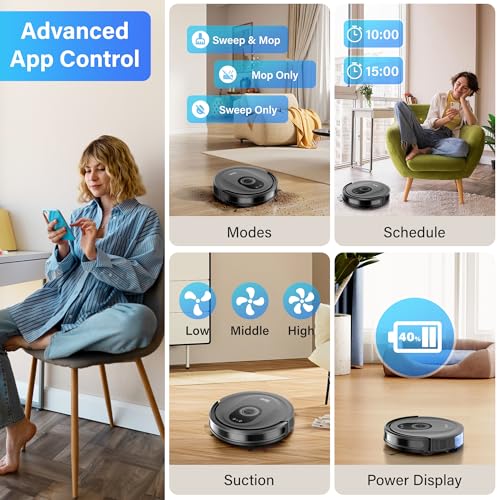 5000Pa Robot Vacuum and Mop Combo with Self-Charge O30681