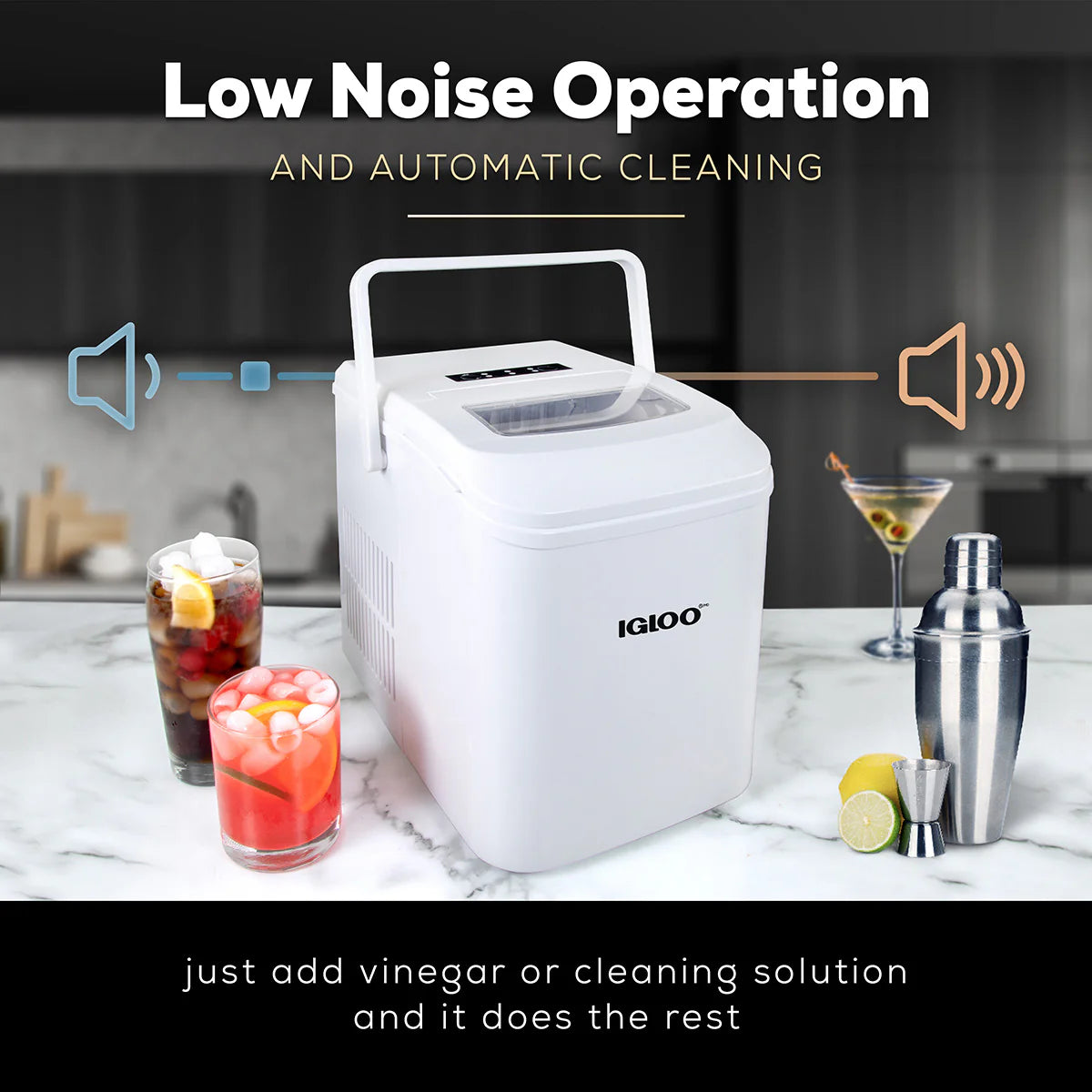 White Portable Countertop Ice Maker Machine J770809