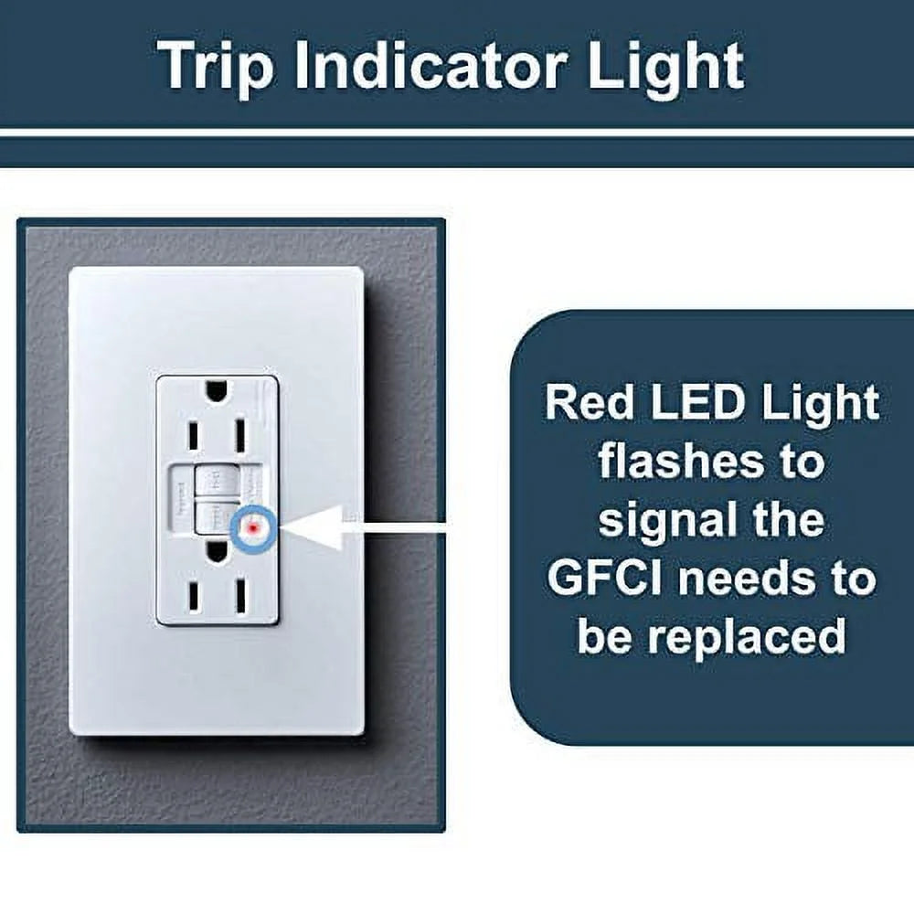 20 Amp Tamper Resistant GFCI Outlet, Black I444274