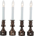 Set of 4 Bronze Flameless Window Candles with Timer A846